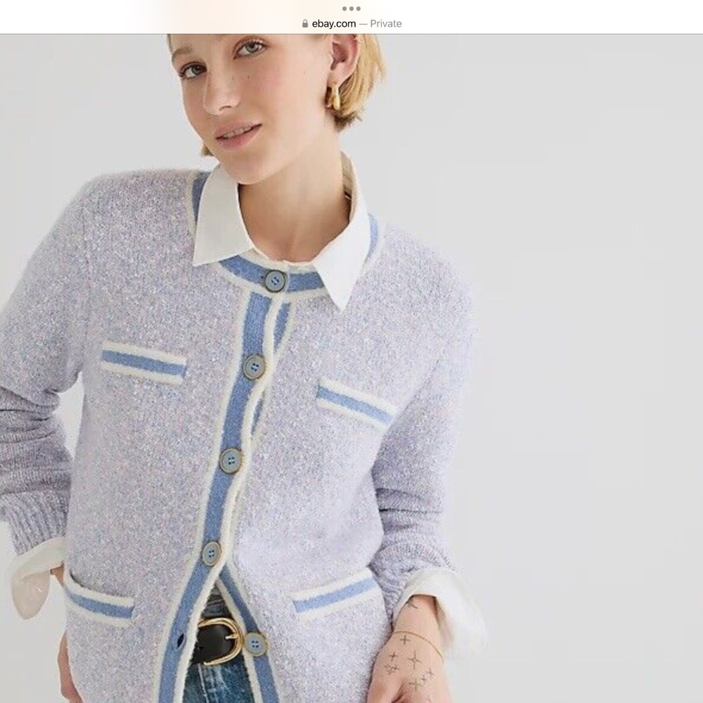 JCrew Marled Sweater Lady Jacket Size Large NWOT